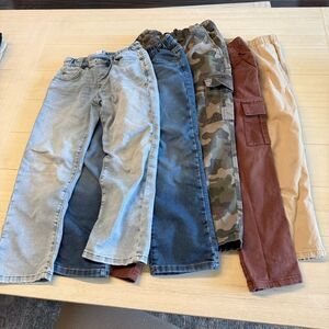 Cat and Jack Boys Straight Legs Pants, Set of 5 pair, Size 7